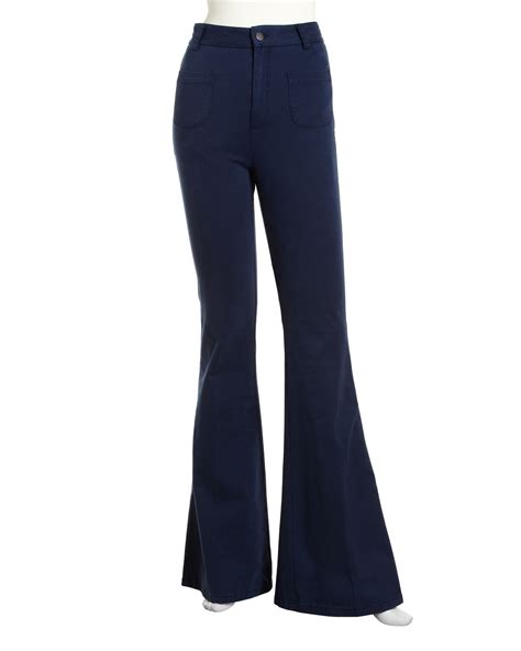 navy blue bell bottom pants